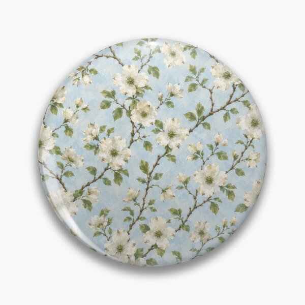 Item preview, Southern Dogwood Blossom Pattern on Soft Blue designed and sold by Candice Davis.
