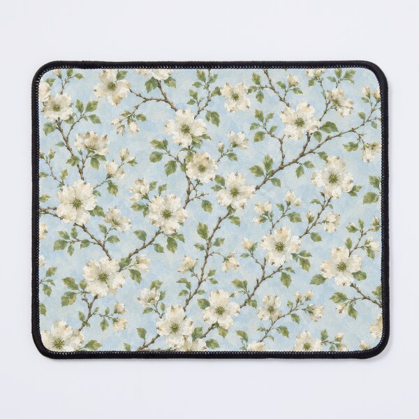Item preview, Southern Dogwood Blossom Pattern on Soft Blue designed and sold by Candice Davis.