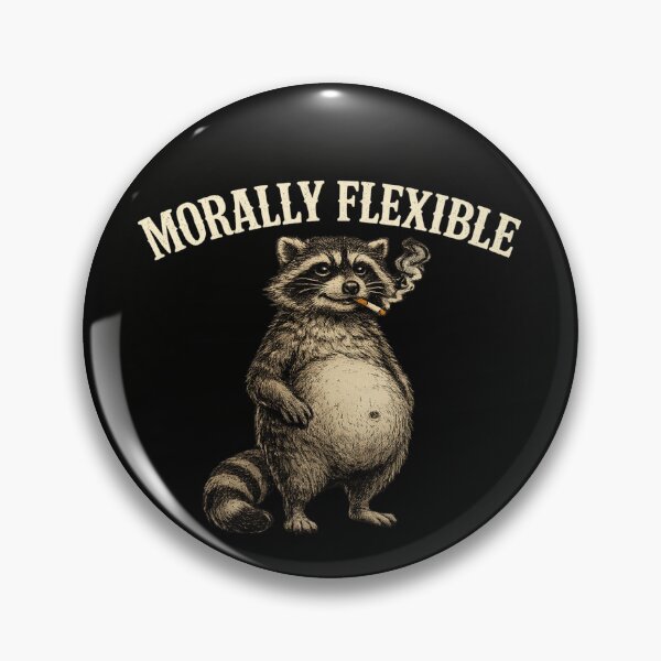 Item preview, Morally Flexible Raccoon Funny Smoking Sticker designed and sold by MaxLevelMerch.