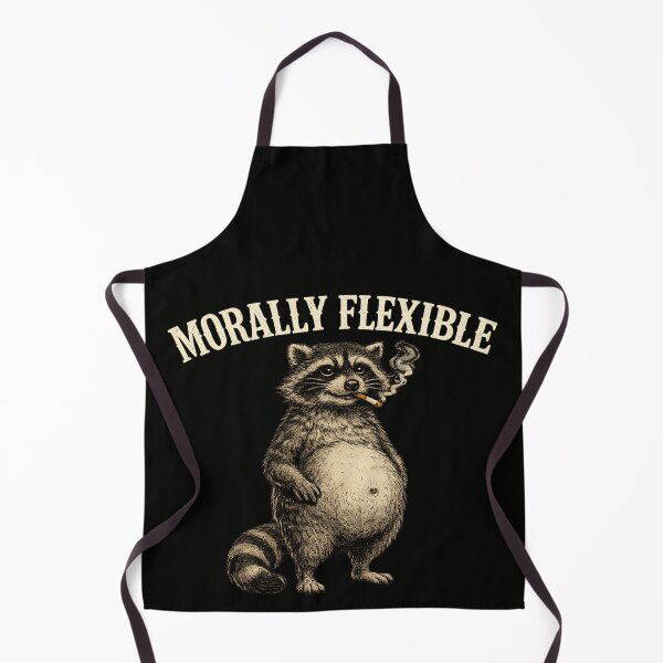Item preview, Morally Flexible Raccoon Funny Smoking Sticker designed and sold by MaxLevelMerch.