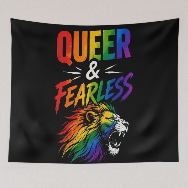 Item preview, Queer & Fearless – Rainbow Lion designed and sold by KyniraaCo.