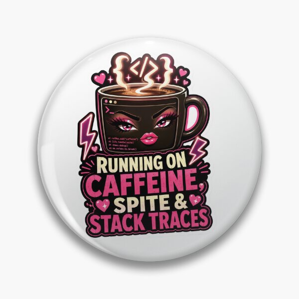 Item preview, Running on Caffeine Spite and Stack Traces designed and sold by DebugLab.