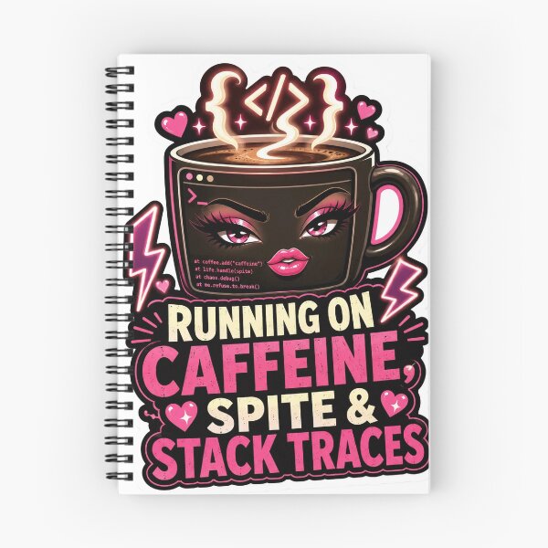 Item preview, Running on Caffeine Spite and Stack Traces designed and sold by DebugLab.