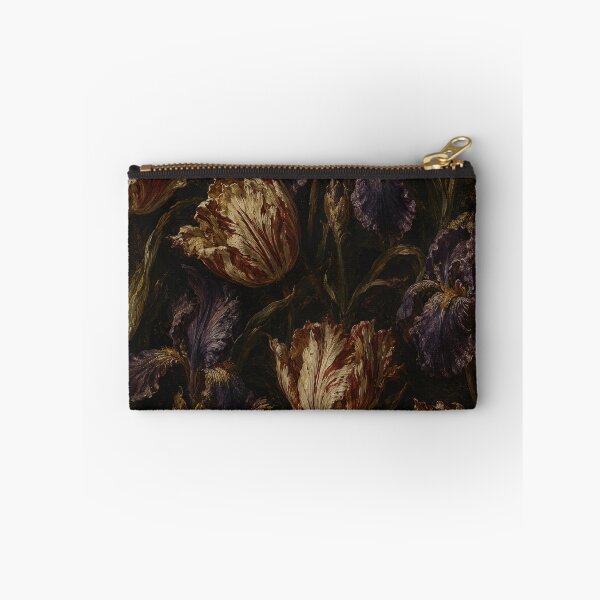 Item preview, Dark Moody Floral Oil Painting of Rembrandt Tulips and Irises designed and sold by Owcomm.