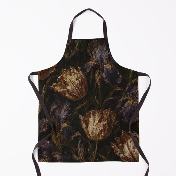 Item preview, Dark Moody Floral Oil Painting of Rembrandt Tulips and Irises designed and sold by Owcomm.