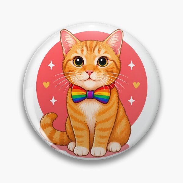 Item preview, Ginger cat with pride bow tie designed and sold by KLflorals.