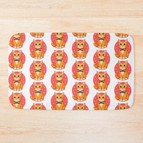 Item preview, Ginger cat with pride bow tie designed and sold by KLflorals.