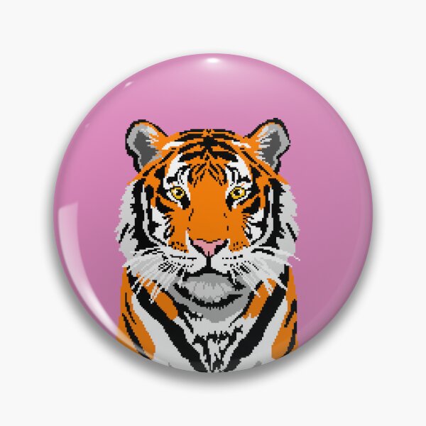 Item preview, Wild Tiger Pixel Art designed and sold by LilSeashell.