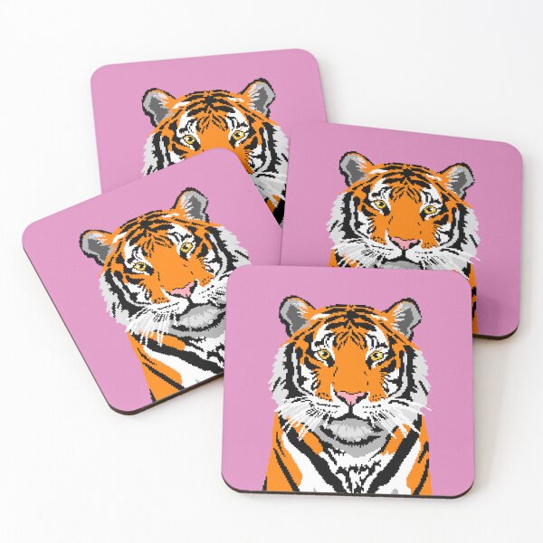 Item preview, Wild Tiger Pixel Art designed and sold by LilSeashell.
