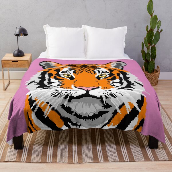 Item preview, Wild Tiger Pixel Art designed and sold by LilSeashell.