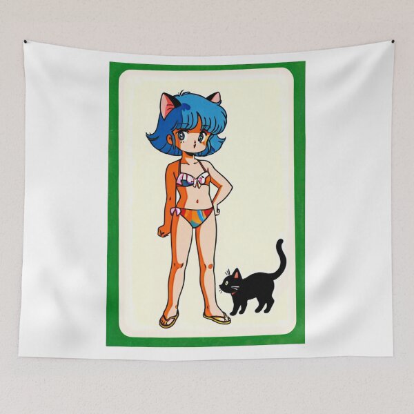Item preview, Character - Cat Girl Striped Retro Bikini designed and sold by DoodyPets.
