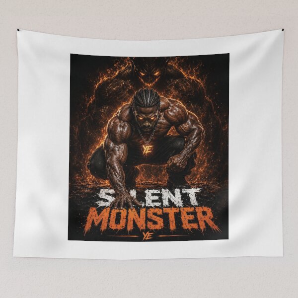 Item preview, SILENT MONSTER – YAYA ELITE Dark Gym Motivation Design designed and sold by YAYA ELITE STREETWEAR.