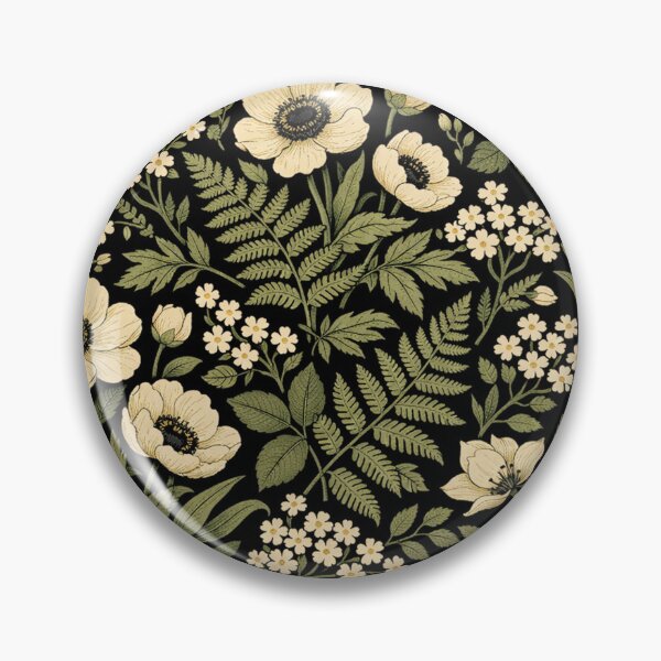 Item preview, Vintage Botanical Floral Pattern on Black designed and sold by Owcomm.