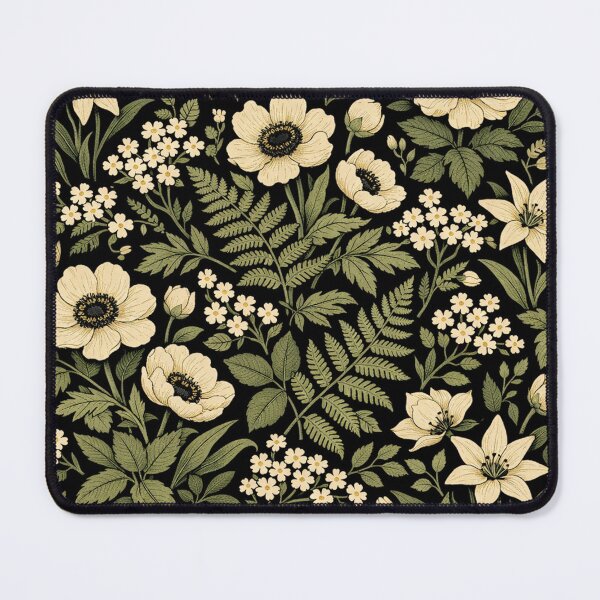 Item preview, Vintage Botanical Floral Pattern on Black designed and sold by Owcomm.