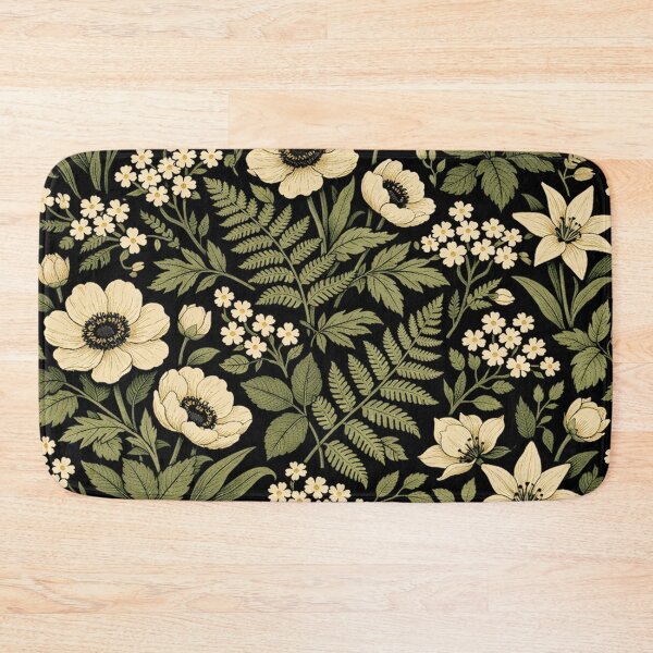 Item preview, Vintage Botanical Floral Pattern on Black designed and sold by Owcomm.