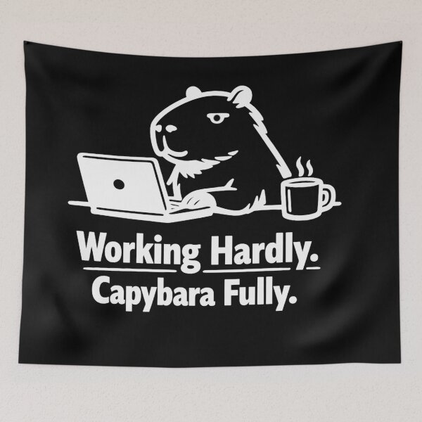 Item preview, Working Hardly, Capybara Fully – Funny Capybara Work From Home Design designed and sold by Jankes88.