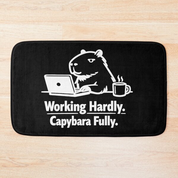 Item preview, Working Hardly, Capybara Fully – Funny Capybara Work From Home Design designed and sold by Jankes88.