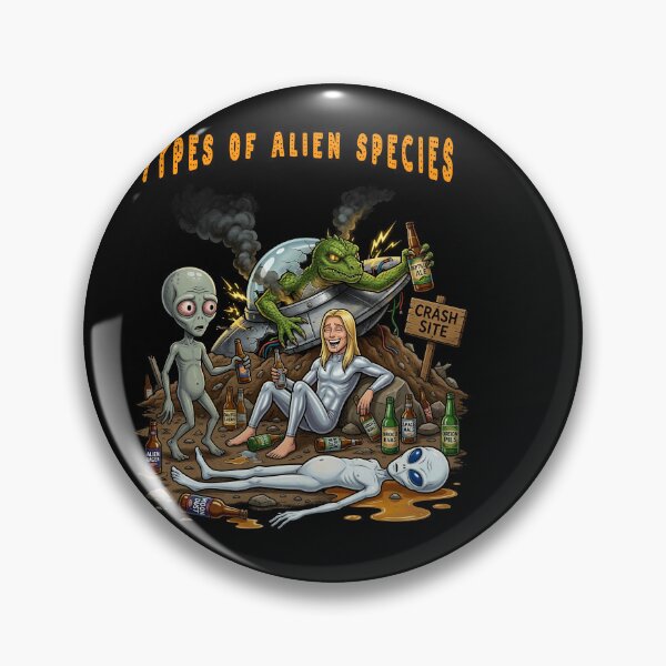 Item preview, Types Of Alien Species Crash Site SciFi designed and sold by TeeARTHY.