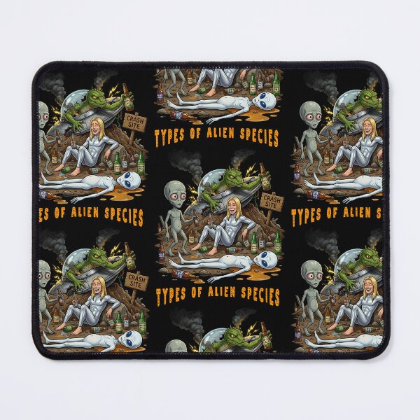 Item preview, Types Of Alien Species Crash Site SciFi designed and sold by TeeARTHY.