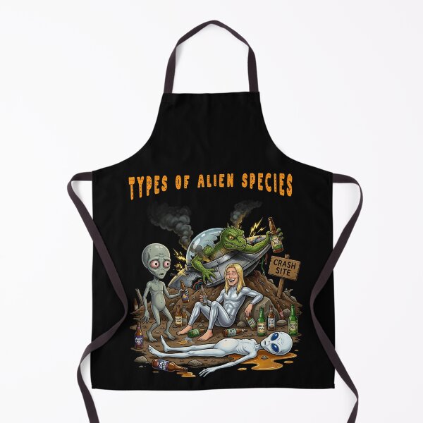 Item preview, Types Of Alien Species Crash Site SciFi designed and sold by TeeARTHY.