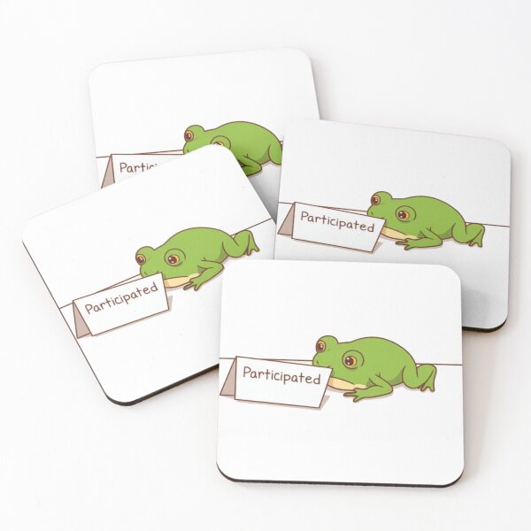 Item preview, Funny Frog Socially Exhausted Participated Meme designed and sold by BeautifulVibe.