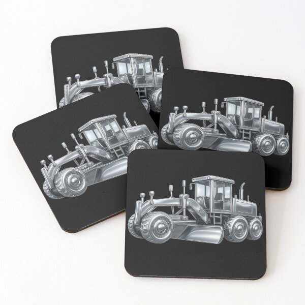 Item preview, Motor Grader Chrome Metallic Construction Equipment Design designed and sold by kakmi-art.