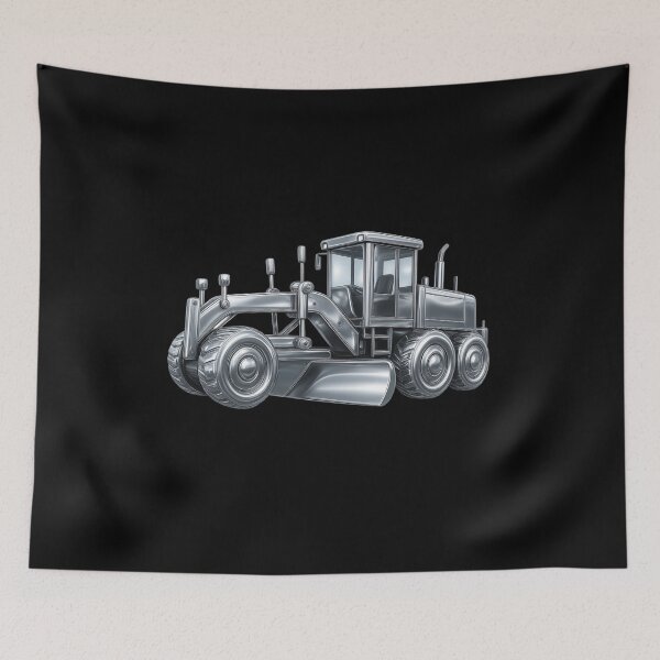 Item preview, Motor Grader Chrome Metallic Construction Equipment Design designed and sold by kakmi-art.