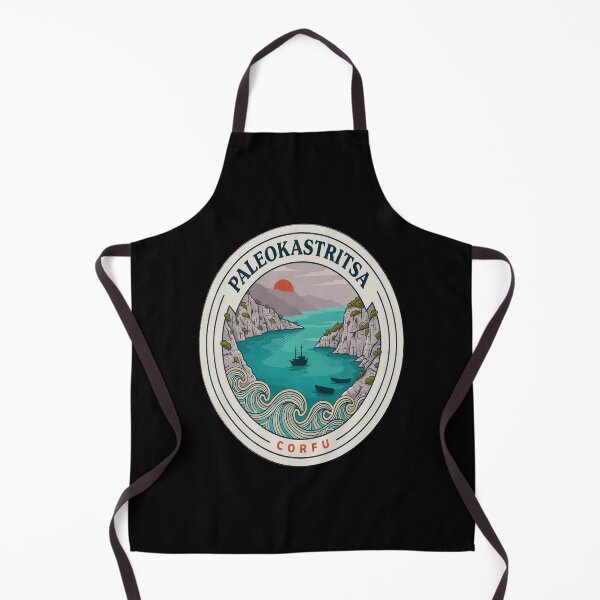 Item preview, Paleokastritsa Vintage Travel Sticker – Retro Corfu Emerald Bay Illustration designed and sold by stickercuffs.