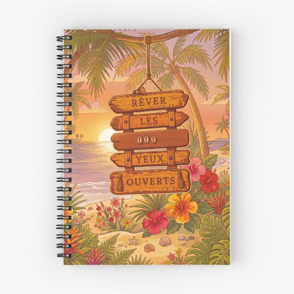 Item preview, Dreaming with eyes open: Exotic beach, paradise, palm trees and exotic flowers designed and sold by Mevissart.