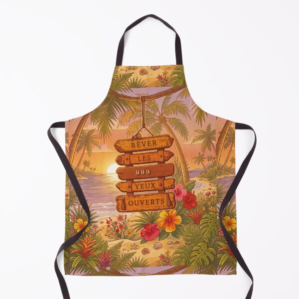 Item preview, Dreaming with eyes open: Exotic beach, paradise, palm trees and exotic flowers designed and sold by Mevissart.