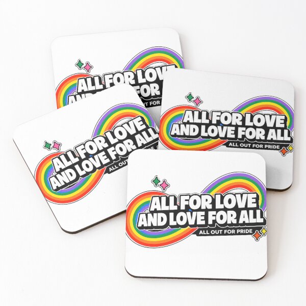Item preview, All For Love & Love For All Pride Month Typography designed and sold by itsTeeAmo.