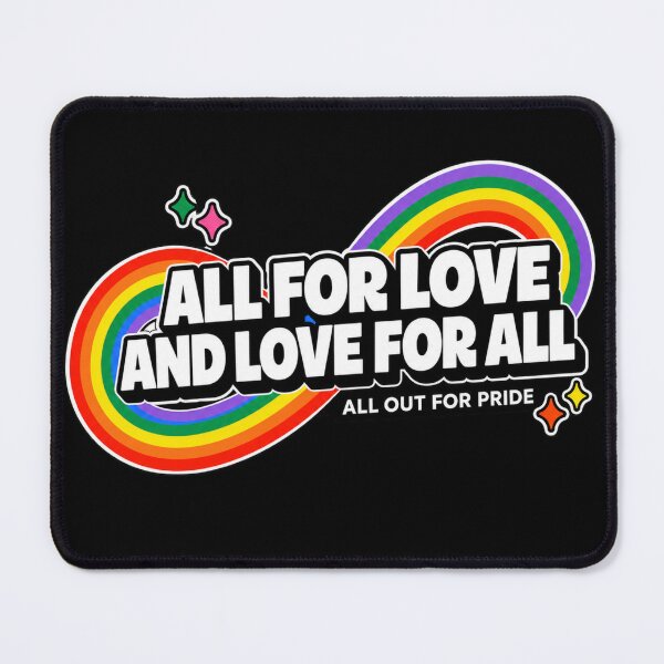 Item preview, All For Love & Love For All Pride Month Typography designed and sold by itsTeeAmo.