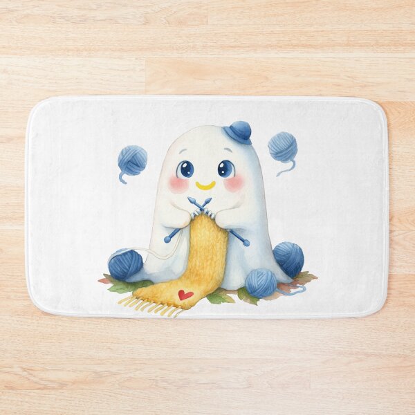 Item preview, Cute Knitting Ghost Sticker | Cozy Cottagecore Crochet Lover Gift designed and sold by AillustriaAK.