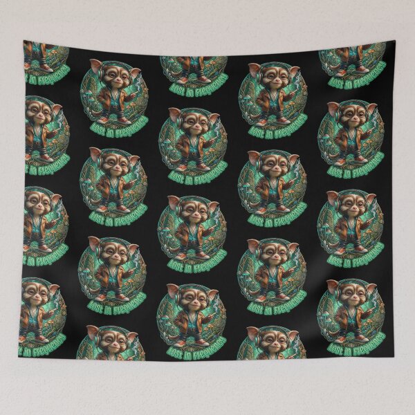 Item preview, Lost in Frequency – Psychedelic Monkey Headphones Design designed and sold by Out of Toxic Studio.
