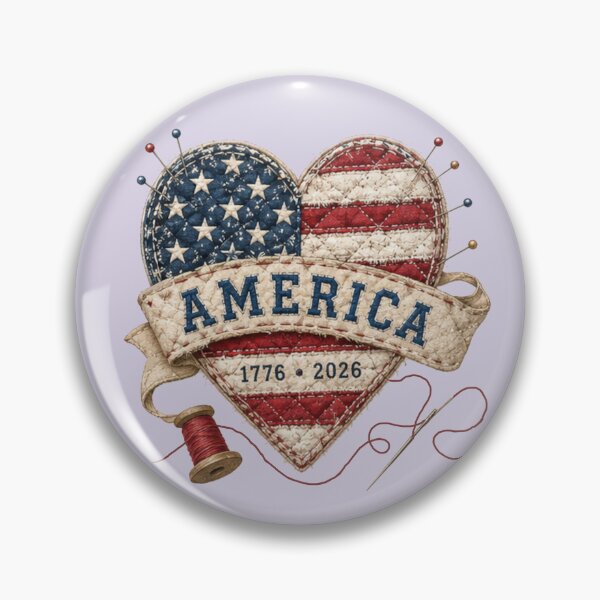 Item preview, Vintage Patchwork Heart America's 250th Anniversary designed and sold by Applecrunch.