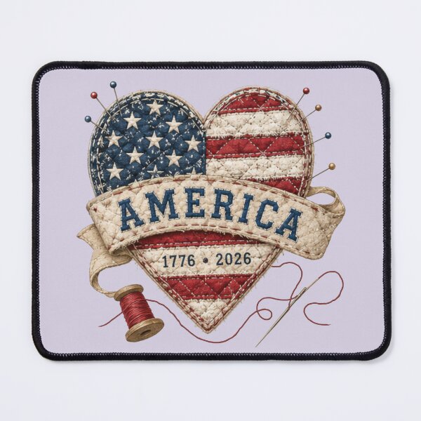 Item preview, Vintage Patchwork Heart America's 250th Anniversary designed and sold by Applecrunch.