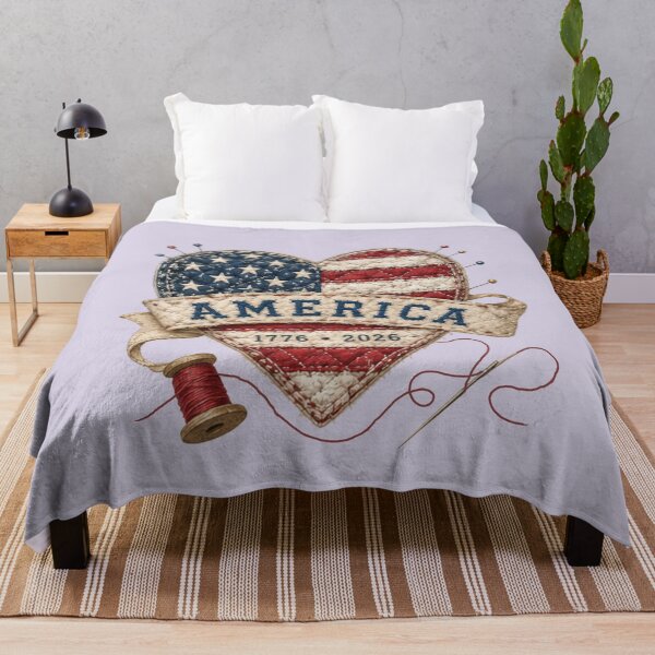 Item preview, Vintage Patchwork Heart America's 250th Anniversary designed and sold by Applecrunch.