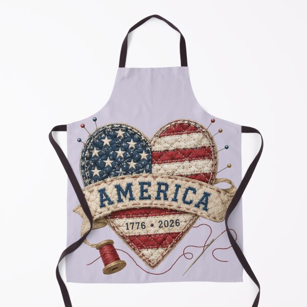 Item preview, Vintage Patchwork Heart America's 250th Anniversary designed and sold by Applecrunch.