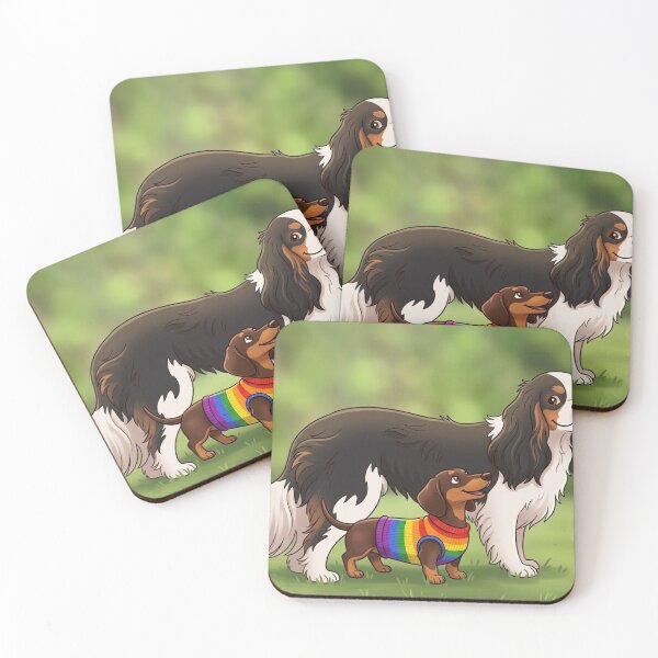Item preview, Cute Cavalier King Charles Spaniel and Friend Pride Celebration designed and sold by AirCrayons27.