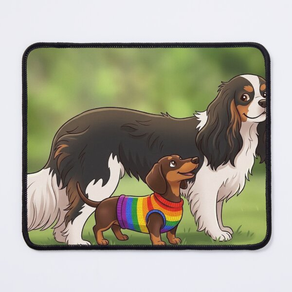 Item preview, Cute Cavalier King Charles Spaniel and Friend Pride Celebration designed and sold by AirCrayons27.