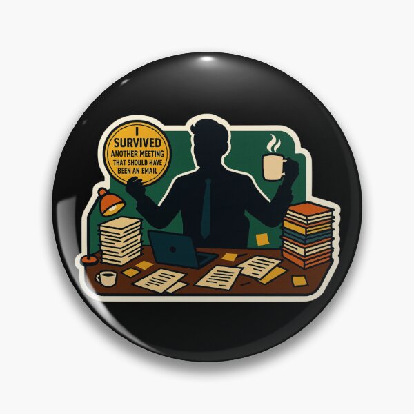 Item preview, I Survived Another Meeting That Should Have Been an Email — Funny Office Worker Art designed and sold by ArtoryWorks.