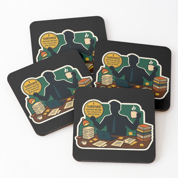 Item preview, I Survived Another Meeting That Should Have Been an Email — Funny Office Worker Art designed and sold by ArtoryWorks.