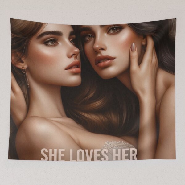 Item preview, She Loves Her Lesbian Pride Shirt LGBTQ Sapphic Love Gift designed and sold by IRON SIREN.