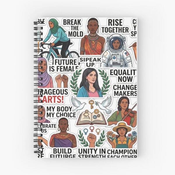 Item preview, Retro Feminist Sticker Collage designed and sold by Imaginarium of Chaos falcon88 .