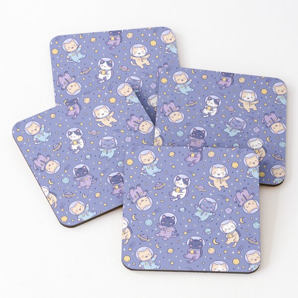 Item preview, Cute Kawaii Space Cosmic Cats Whimsical Galaxy Pastel Astronaut Kittens designed and sold by Juka-Arts-CC.