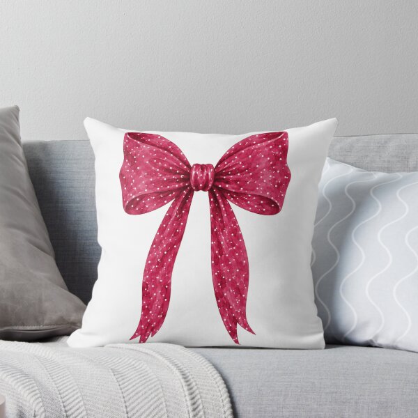 Item preview, Hot Pink Watercolor Polka Dot Bow with Golden Heart designed and sold by Ioanna-Studio.
