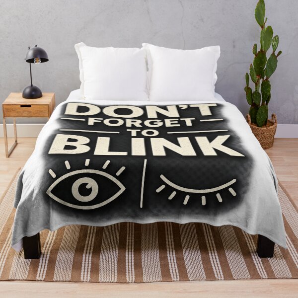 Item preview, Don’t Forget to Blink Funny Eye Reminder Retro Typography Meme Design designed and sold by MartBook.