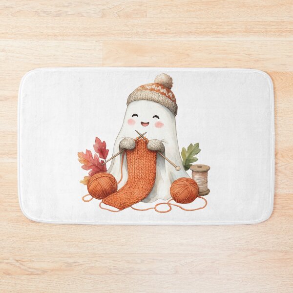 Item preview, Cute Knitting Ghost Sticker | Cozy Cottagecore Crochet Lover Gift designed and sold by AillustriaAK.