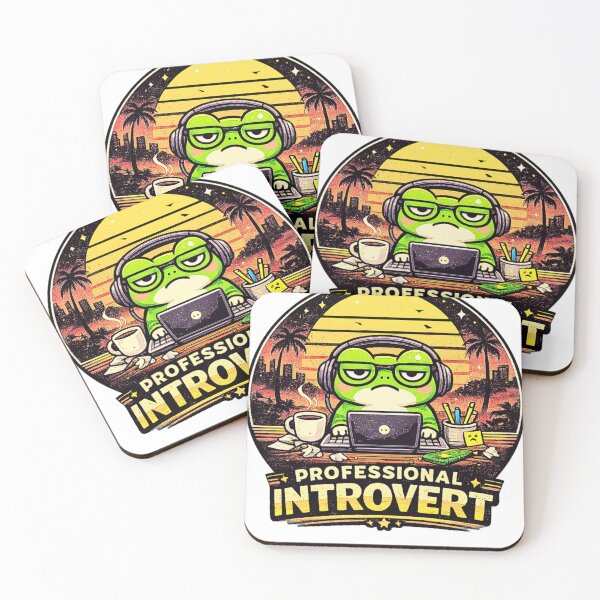 Item preview, Professional Introvert Frog – Funny Remote Worker & Gamer Retro T-Shirt designed and sold by MerchWSzpilkach.