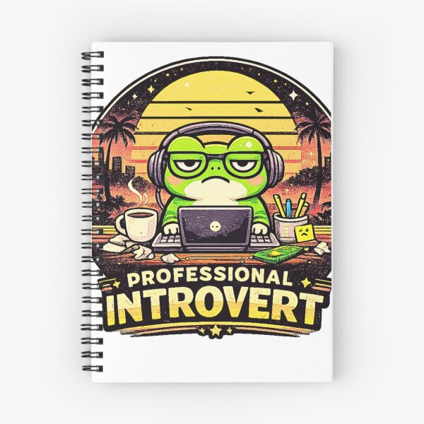 Item preview, Professional Introvert Frog – Funny Remote Worker & Gamer Retro T-Shirt designed and sold by MerchWSzpilkach.
